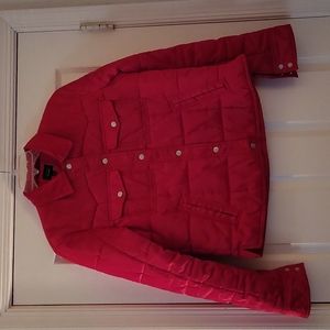 Tommy Hilfiger quilt jacket shiny red